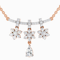 1.58 ct Floral Drop Pendant Necklace in 14K