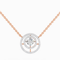 1.05 ct Fashion Circle Pendant Necklace in 14K