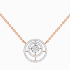 1.05 ct Fashion Circle Pendant Necklace in 14K