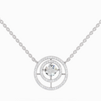 1.05 ct Fashion Circle Pendant Necklace in 14K