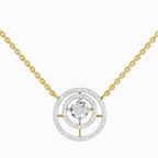 1.05 ct Fashion Circle Pendant Necklace in 14K