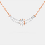 0.58 ct Double Row Pendant Necklace in 14K