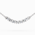 1.26 Carat Oval Bar Necklace | 14K White Gold