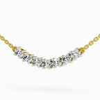 1.26 Carat Oval Bar Necklace in 14K