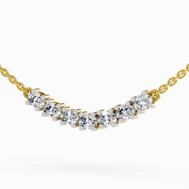 1.26 Carat Oval Bar Necklace in 14K