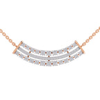 1.24 Ct Cluster Diamond Necklace in 14K