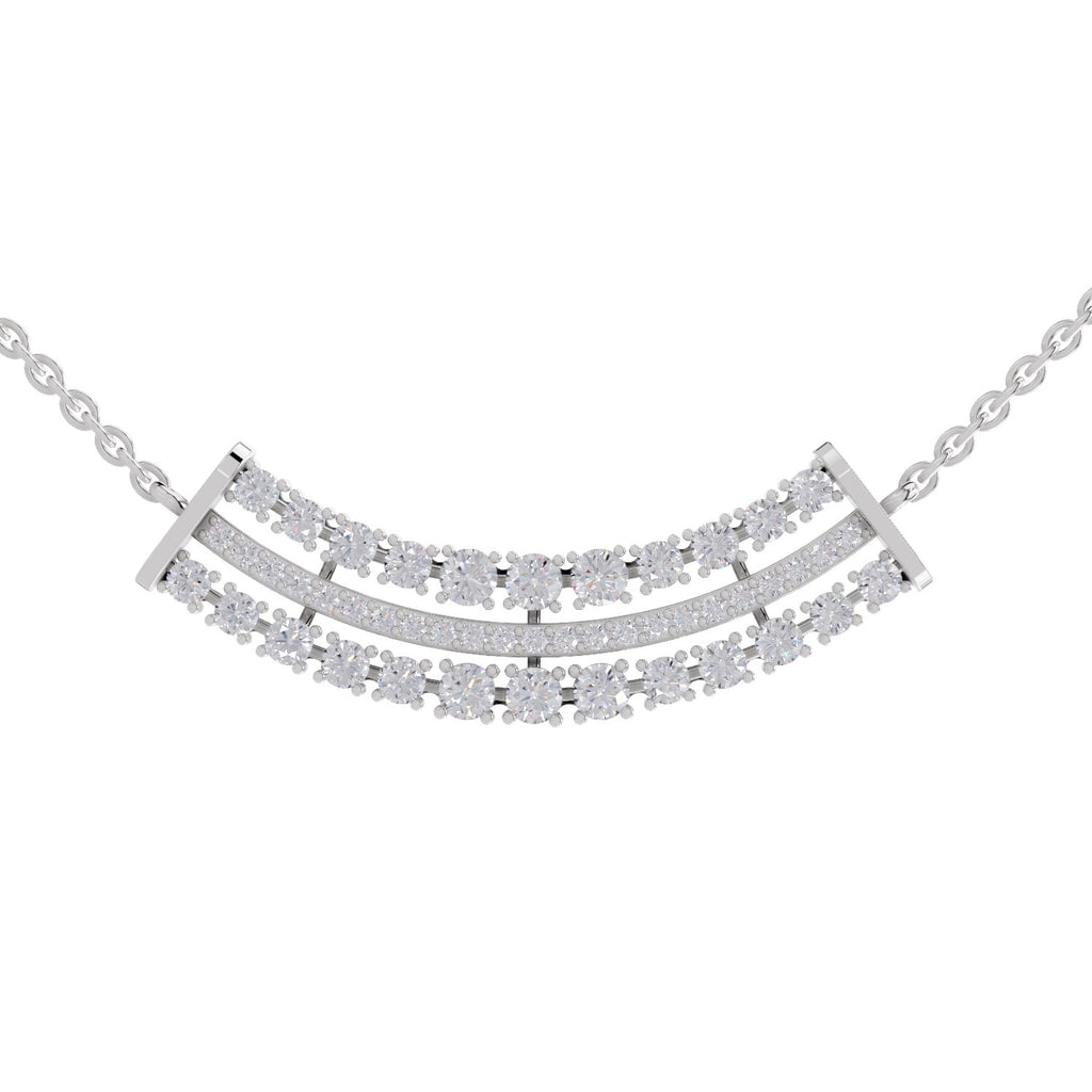 1.24 Ct Cluster Diamond Necklace in 14K