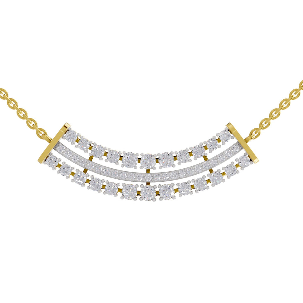 1.24 Ct Cluster Diamond Necklace in 14K