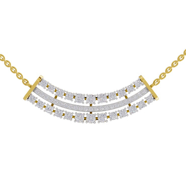 1.24 Ct Cluster Diamond Necklace in 14K