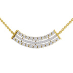 1.24 Ct Cluster Diamond Necklace in 14K