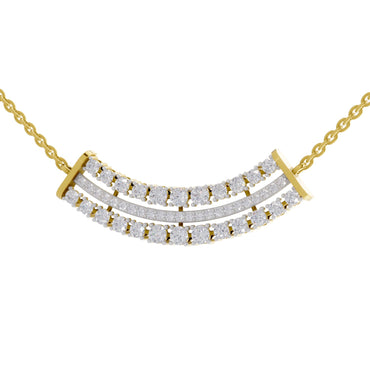 1.24 Ct Cluster Diamond Necklace in 14K