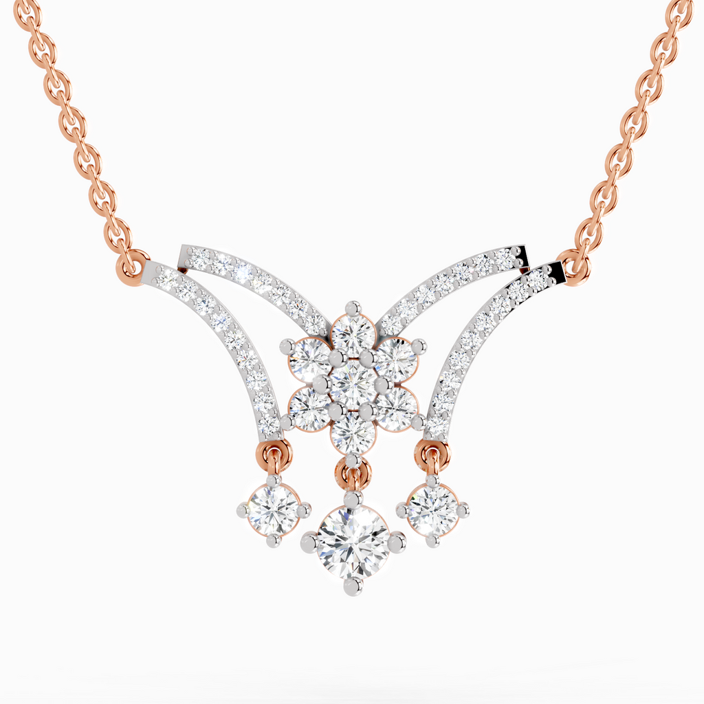 1.35 ct Butterfly Pendant Necklace in 14K