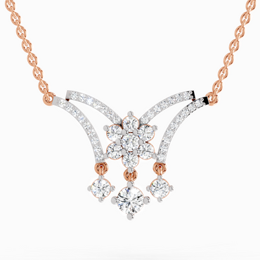 1.35 ct Butterfly Pendant Necklace in 14K