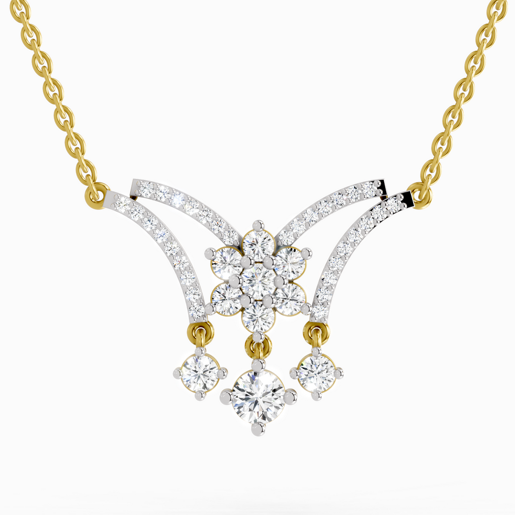 1.35 ct Butterfly Pendant Necklace in 14K