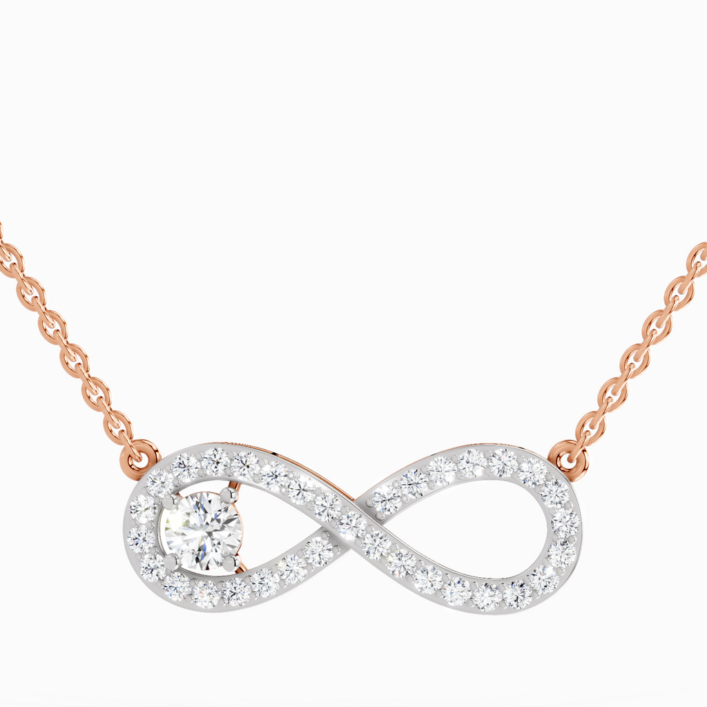 1.2 ct Infinity Pendant Necklace in 14K