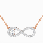 1.2 ct Infinity Pendant Necklace in 14K