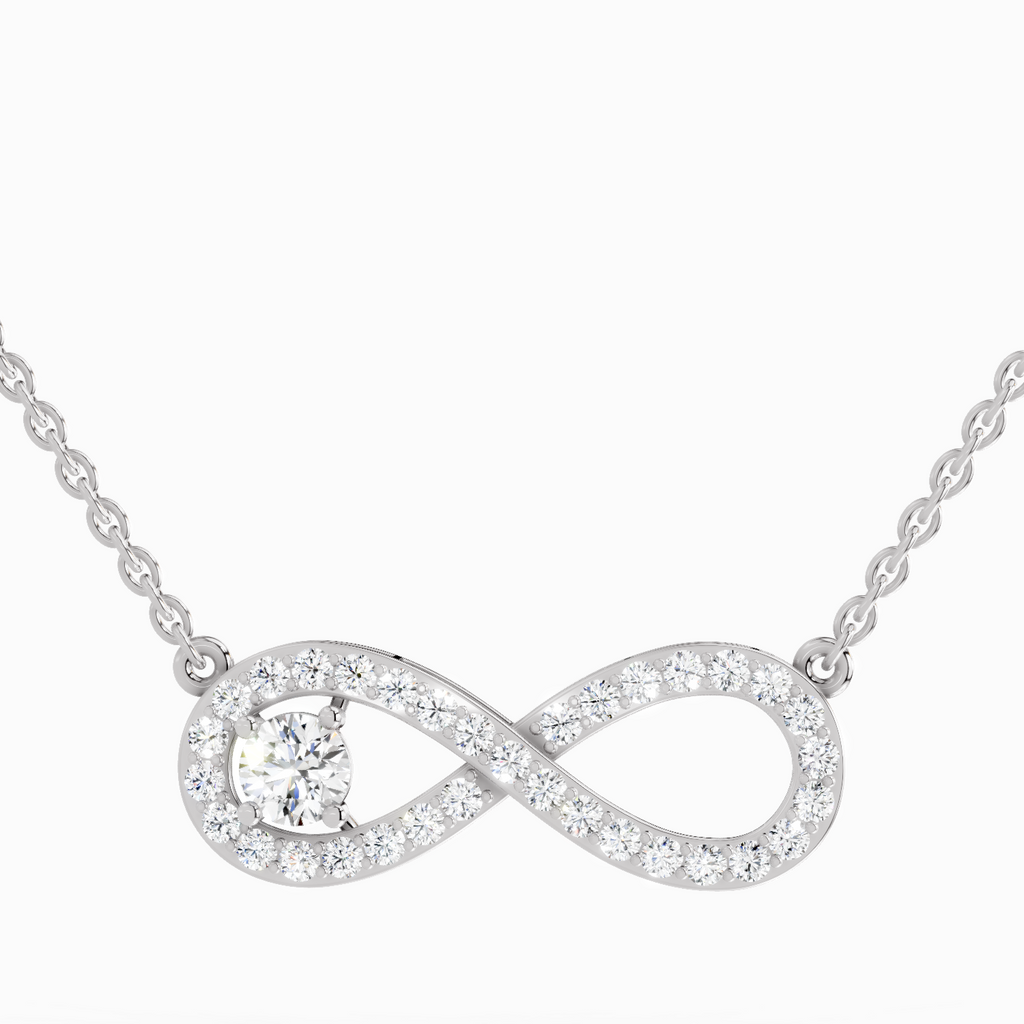 1.2 ct Infinity Pendant Necklace in 14K
