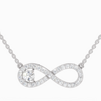 1.2 ct Infinity Pendant Necklace in 14K