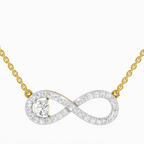 1.2 ct Infinity Pendant Necklace in 14K