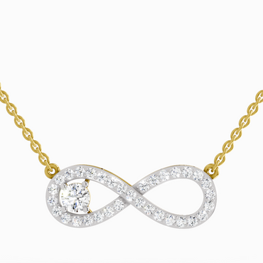 1.2 ct Infinity Pendant Necklace in 14K