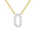 0.53 Carat Round Alphabet O Necklace | 14K Yellow Gold