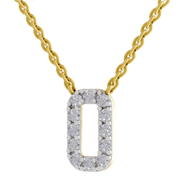 0.53 Carat Alphabet O Necklace in 14K