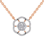 1.15 Carat Floral Necklace in 14K