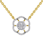 1.15 Carat Floral Necklace in 14K