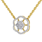 1.15 Carat Floral Necklace in 14K