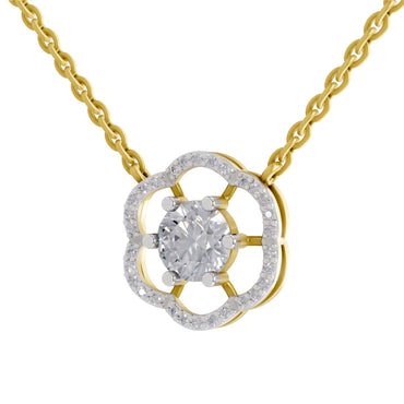 1.15 Carat Floral Necklace in 14K