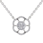 1.15 Carat Floral Necklace in 14K
