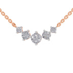 1.31 Carat 5 Stone Necklace in 14K