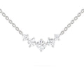 1.31 Carat Round 5 Stone Necklace | 14K White Gold