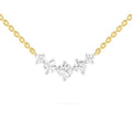 1.31 Carat Round 5 Stone Necklace | 14K Yellow Gold