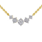 1.31 Carat 5 Stone Necklace in 14K