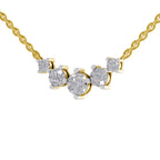 1.31 Carat 5 Stone Necklace in 14K