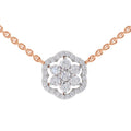 0.98 Carat Floral Necklace in 14K