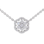 0.98 Carat Floral Necklace in 14K