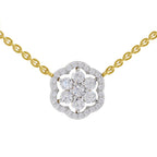 0.98 Carat Floral Necklace in 14K