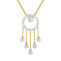1.49 Carat | 925 Sterling Silver Yellow Gold Plated Dream Catcher Necklace