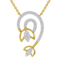 1.3 Ct Round Shape | 925 Sterling Silver Gold Plated Deram Catcher Pendant Necklace