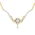 1.06 Carat | 925 Sterling Silver Yellow Gold Plated Lotus Necklace