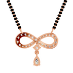 1.35 Carat Pear & Round Shape Diamond Infinity Mangalsutra| 14K Yellow Gold