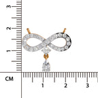 1.35 Carat Pear & Round Shape Diamond Infinity Mangalsutra| 14K Yellow Gold