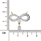 1.35 Carat Pear & Round Shape Diamond Infinity Mangalsutra| 14K Yellow Gold