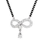 1.35 Carat Pear & Round Shape Diamond Infinity Mangalsutra| 14K Yellow Gold