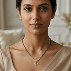 1.34 Carat Marquise & Round Shape Diamond Mangalsutra| 14K Yellow Gold
