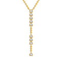 0.11 Carat | 925 Sterling Silver Yellow Gold Plated Fashion Necklace