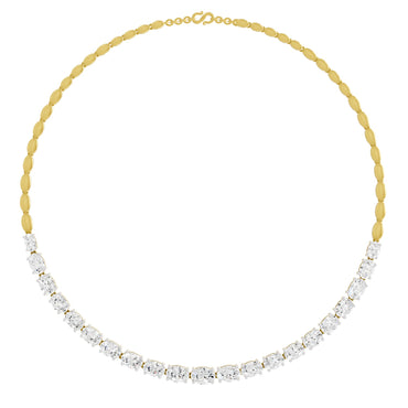 Sparkles Oval Shape Diamond Necklace