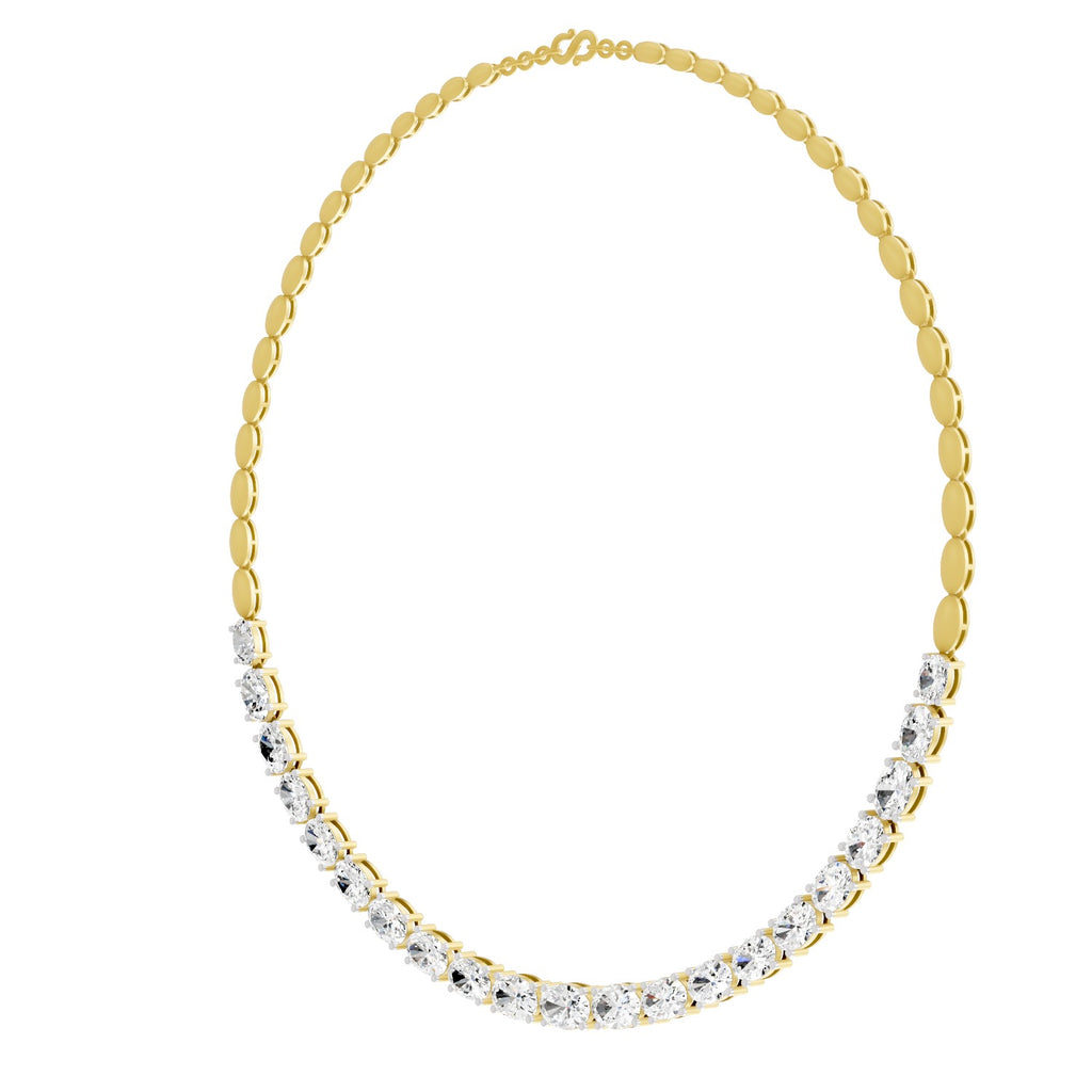 Sparkles Oval Shape Diamond Necklace
